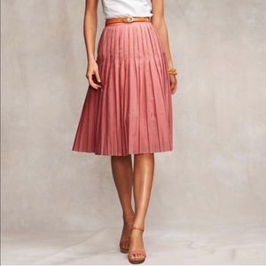 Talbots Coral Pink Pleated Skirt size 4